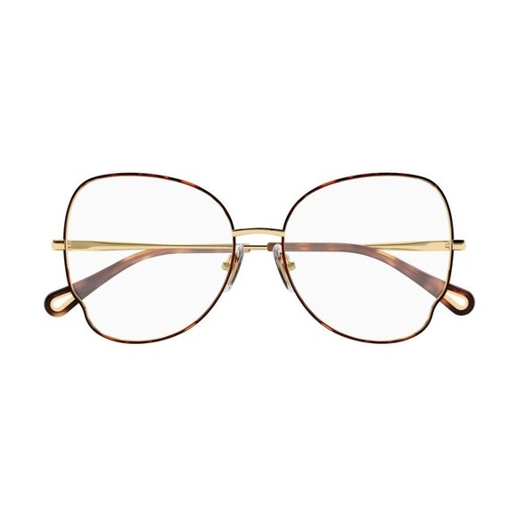 NEW CHLOE EYEGLASSES HAVANA GOLD WOMEN EYEWEAR CHLOE CH0098O 004 - Picture 2 of 3